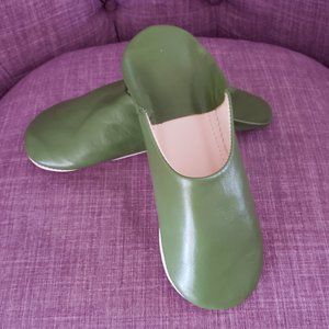 Moroccan Round Toe Padded Insole Leather Babouche Slip Ons New